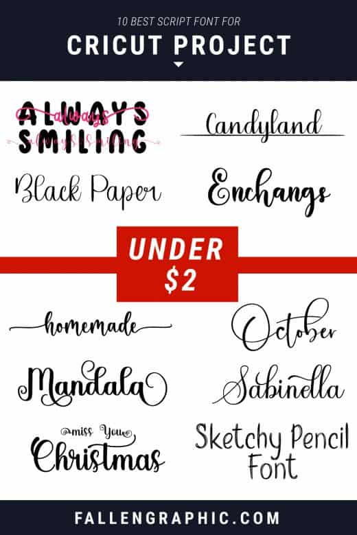 10 BEST SCRIPT FONT FOR CRICUT PROJECT UNDER $2 ONLY – FallenGraphic