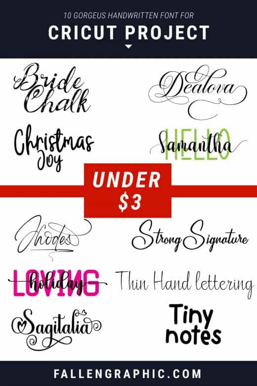 10 GORGEUS HANDWRITTEN FONT FOR CRICUT PROJECT ALMOST FREE UNDER $3 ...