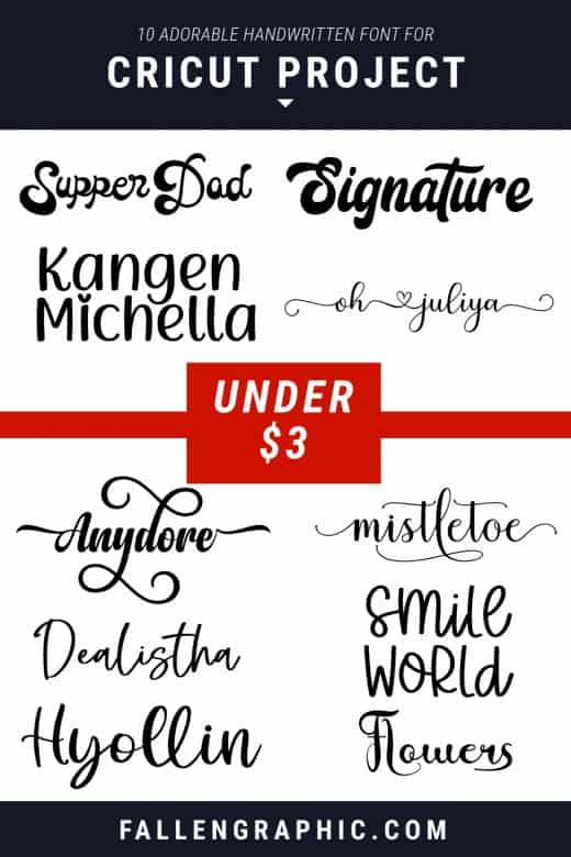 10 ADORABLE HANDWRITTEN FONT FOR CRICUT PROJECT UNDER $3 ONLY ...