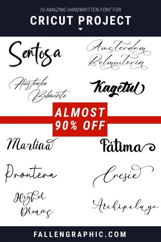 10 AMAZING HANDWRITTEN FONT FOR CRICUT PROJECT ALMOST 90% OFF ...