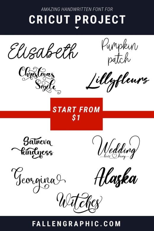 10 AMAZING HANDWRITTEN FONT FOR CRICUT PROJECT START FROM $1 ONLY ...