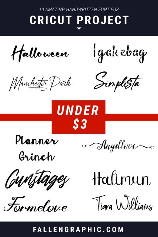 10 AMAZING HANDWRITTEN FONT FOR CRICUT PROJECT TOTALLY CHEAP UNDER $3 ...