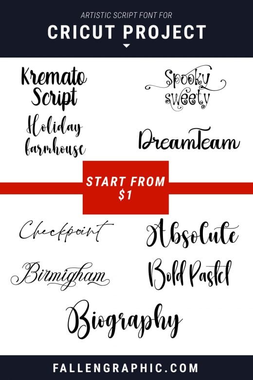 10 ARTISTIC SCRIPT FONT FOR CRICUT PROJECT START FROM $1 ONLY ...