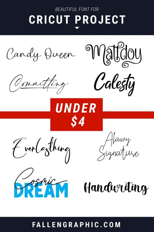 10 BEAUTIFUL FONT FOR CRICUT PROJECT PURPOSE UNDER $4 ONLY - FallenGraphic