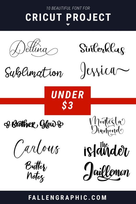 10 BEAUTIFUL FONT FOR CRICUT PROJECT UNDER $3 GRAB FAST – FallenGraphic