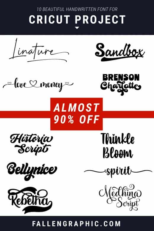 10 BEAUTIFUL HANDWRITTEN FONT FOR CRICUT PROJECT ALMOST 90% OFF ...