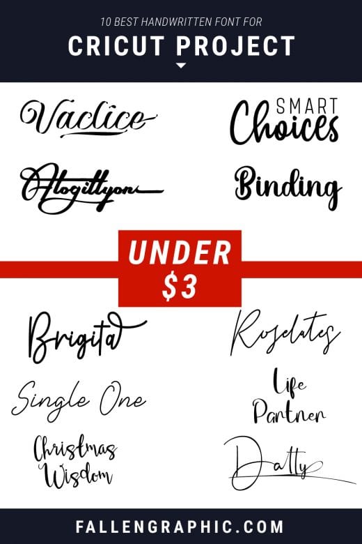 10 BEST HANDWRITTEN FONT FOR CRICUT PROJECT ALMOST FREE UNDER $3 ...