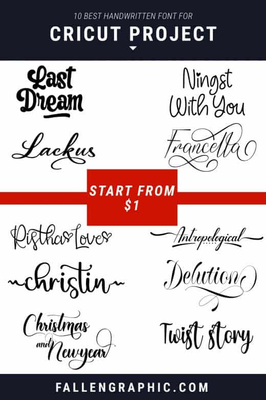 10 BEST HANDWRITTEN FONT FOR CRICUT PROJECT START FROM $1 ONLY ...