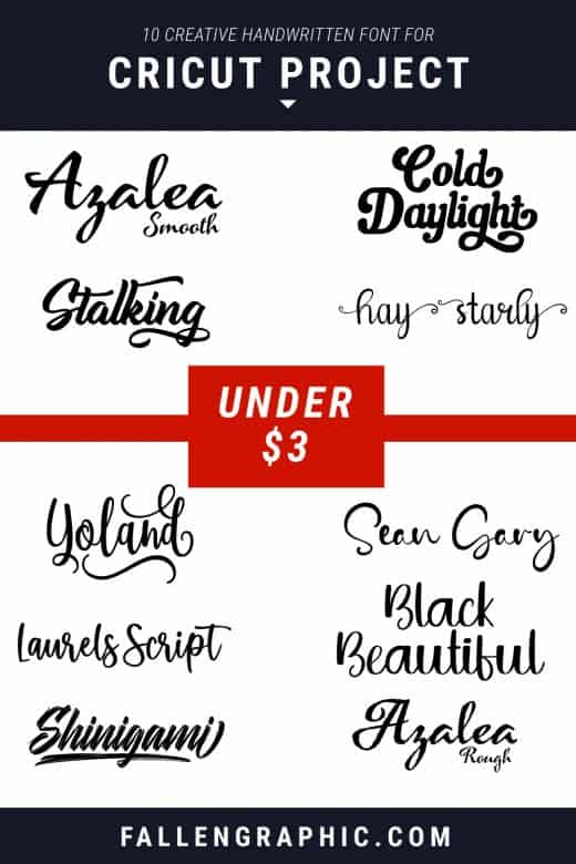 10 CREATIVE HANDWRITTEN FONT FOR CRICUT PROJECT UNDER $3 ONLY ...