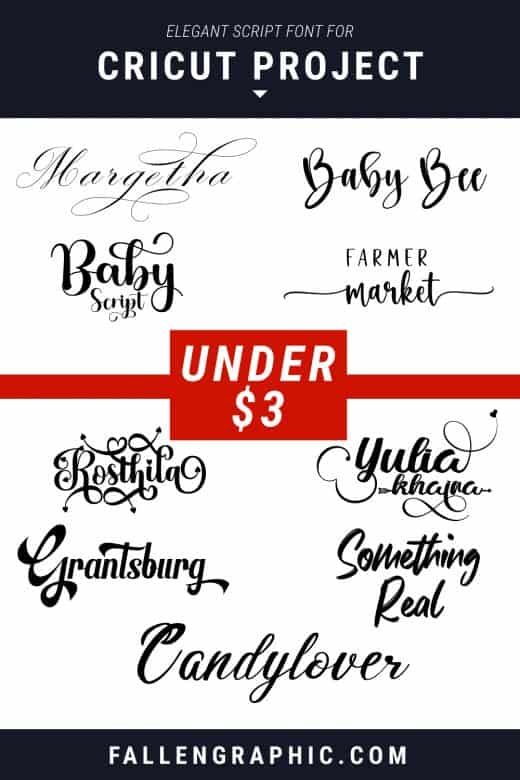 10 ELEGANT SCRIPT FONT FOR CRICUT PROJECT UNDER $3 - FallenGraphic