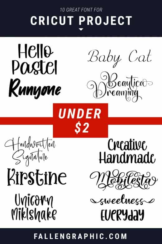 10 GREAT FONT FOR CRICUT PROJECT TOTALLY CHEAP $2 ONLY – FallenGraphic