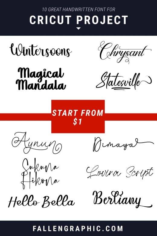 10 GREAT HANDWRITTEN FONT FOR CRICUT PROJECT TOTALLY CHEAP START FROM ...