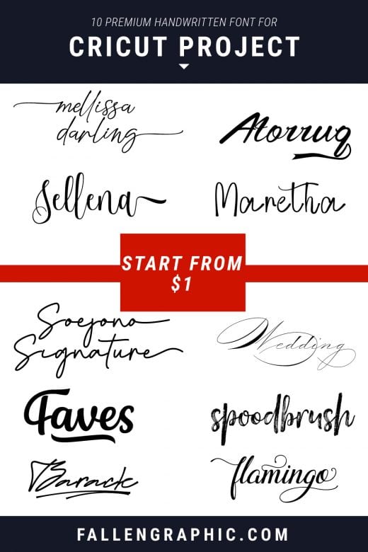 10 PREMIUM HANDWRITTEN FONT FOR CRICUT PROJECT START FROM $1 ONLY ...