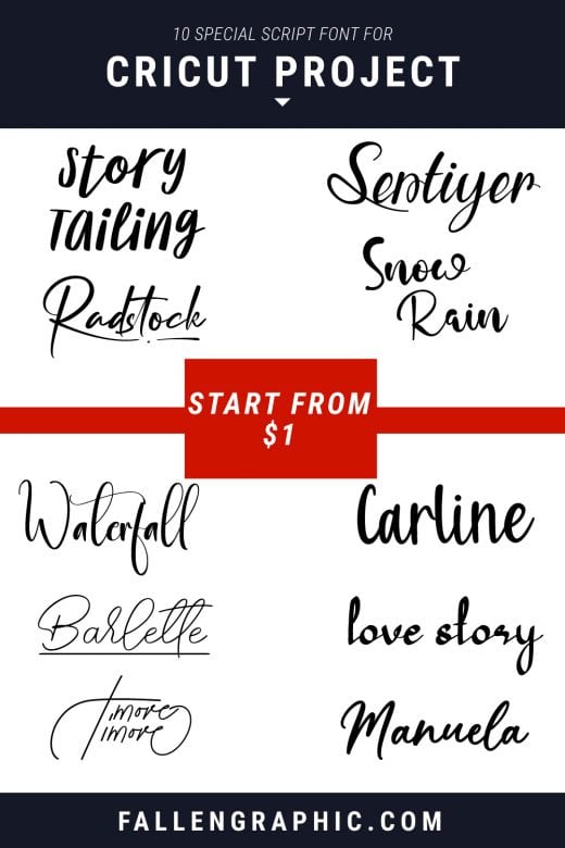 10 SPECIAL SCRIPT FONT FOR CRICUT PROJECT START FROM $1 ONLY ...