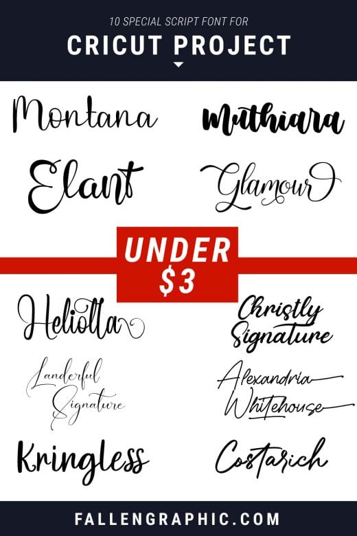 10 SPECIAL SCRIPT FONT FOR CRICUT PROJECT TOTALLY CHEAP $3 ONLY ...