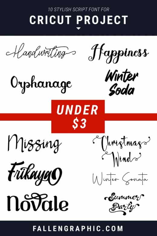 10 STYLISH SCRIPT FONT FOR CRICUT PROJECT ALMOST FREE UNDER $3 ...