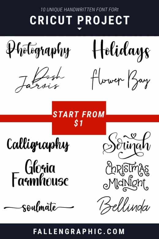 10 UNIQUE HANDWRITTEN FONT FOR CRICUT PROJECT EXTREMELY CHEAP START ...