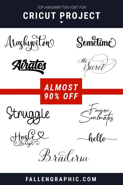 TOP 10 HANDWRITTEN FONT FOR CRICUT PROJECT ALMOST 90% OFF – FallenGraphic