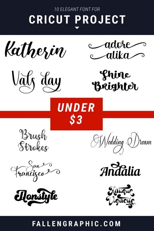 10 ELEGANT FONT FOR CRICUT PROJECT UNDER $3 ONLY – FallenGraphic