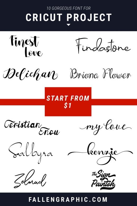 10 GORGEOUS FONT FOR CRICUT PROJECT ALMOST FREE START FROM $1 ONLY ...