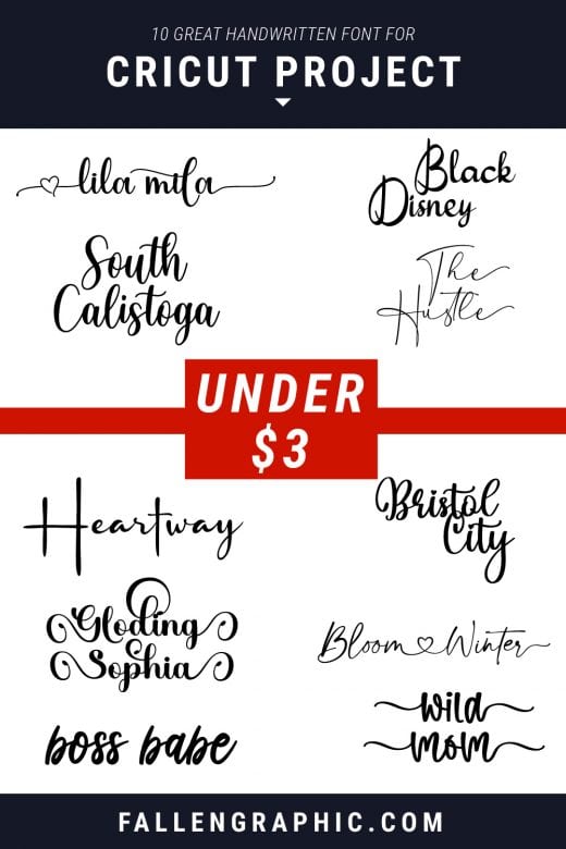 10 GREAT HANDWRITTEN FONT FOR CRICUT PROJECT EXTREMELY CHEAP UNDER $3 ...