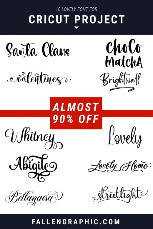 10 LOVELY FONT FOR CRICUT PROJECT ALMOST 90% OFF – FallenGraphic