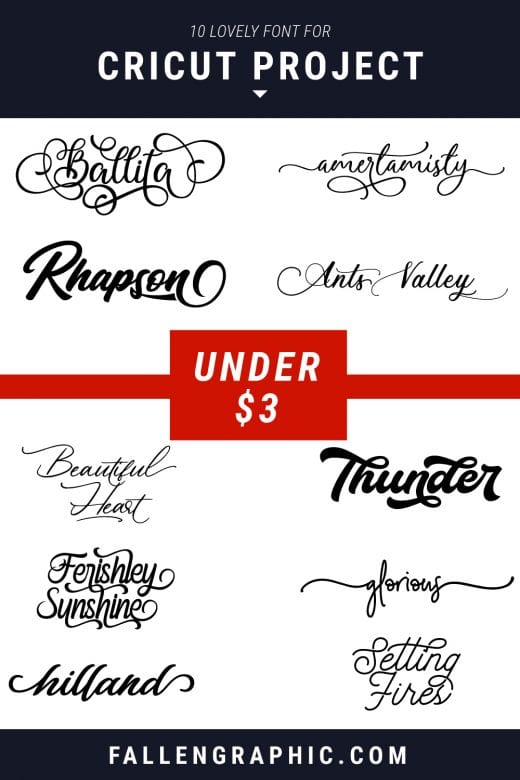 10 LOVELY FONT FOR CRICUT PROJECT ALMOST FREE UNDER $3 ONLY – FallenGraphic