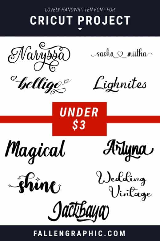 10 LOVELY HANDWRITTEN FONT FOR CRICUT PROJECT VERY CHEAP UNDER $3 ...