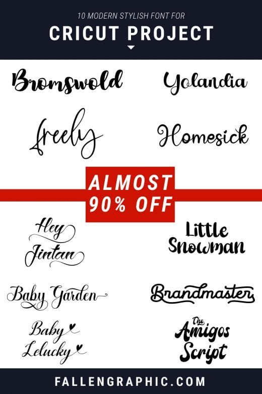 10 MODERN STYLISH FONT FOR CRICUT PROJECT ALMOST 90% OFF - FallenGraphic