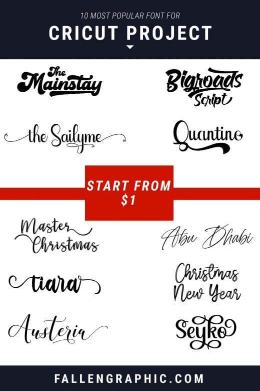 10 MOST POPULAR FONT FOR CRICUT PROJECT VERY CHEAP START FROM $1 ONLY ...