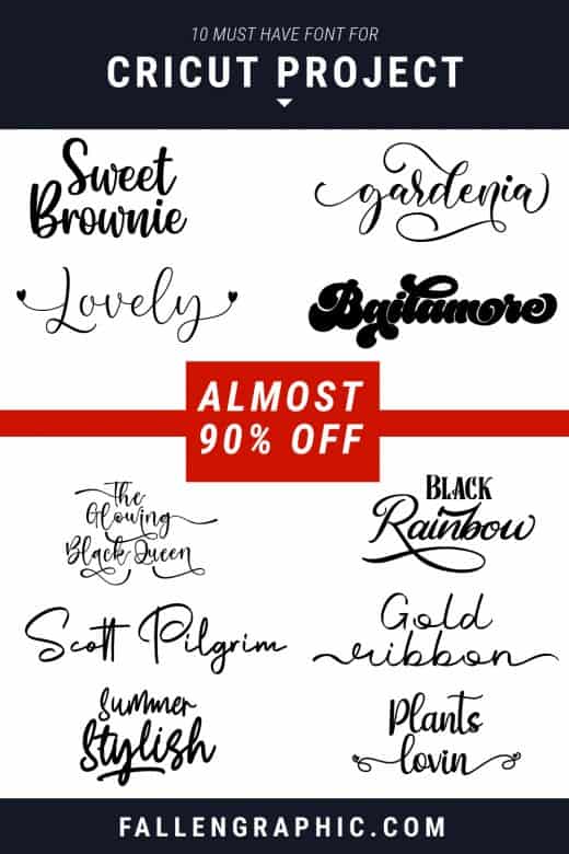 10 MUST HAVE FONT FOR CRICUT PROJECT ALMOST 90% OFF – FallenGraphic