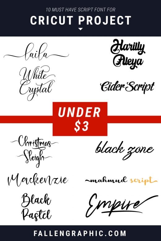 10 MUST HAVE SCRIPT FONT FOR CRICUT PROJECT EXTREMELY CHEAP UNDER $3 ...