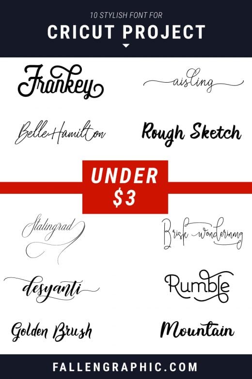 10 STYLISH FONT FOR CRICUT PROJECT EXTREMELY CHEAP UNDER $3 – FallenGraphic