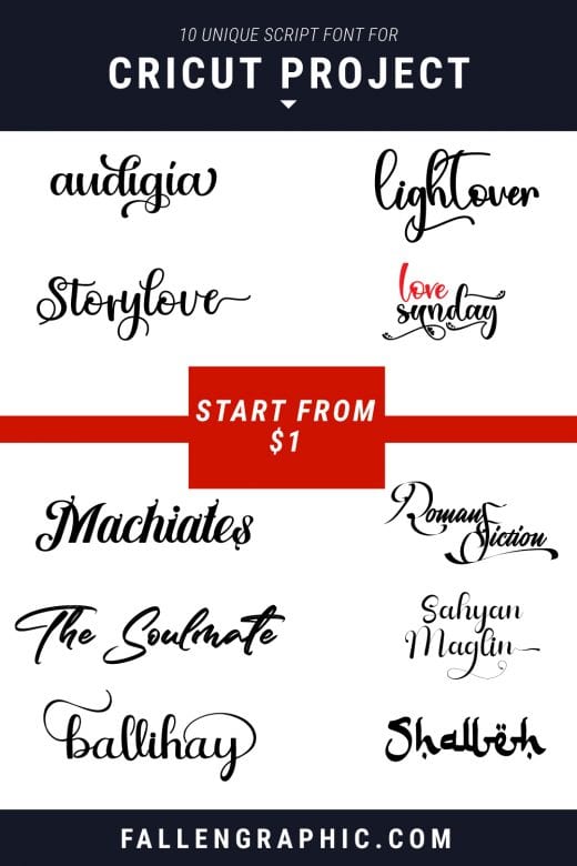 10 UNIQUE SCRIPT FONT FOR CRICUT PROJECT TOTALLY CHEAP START FROM $1 ...